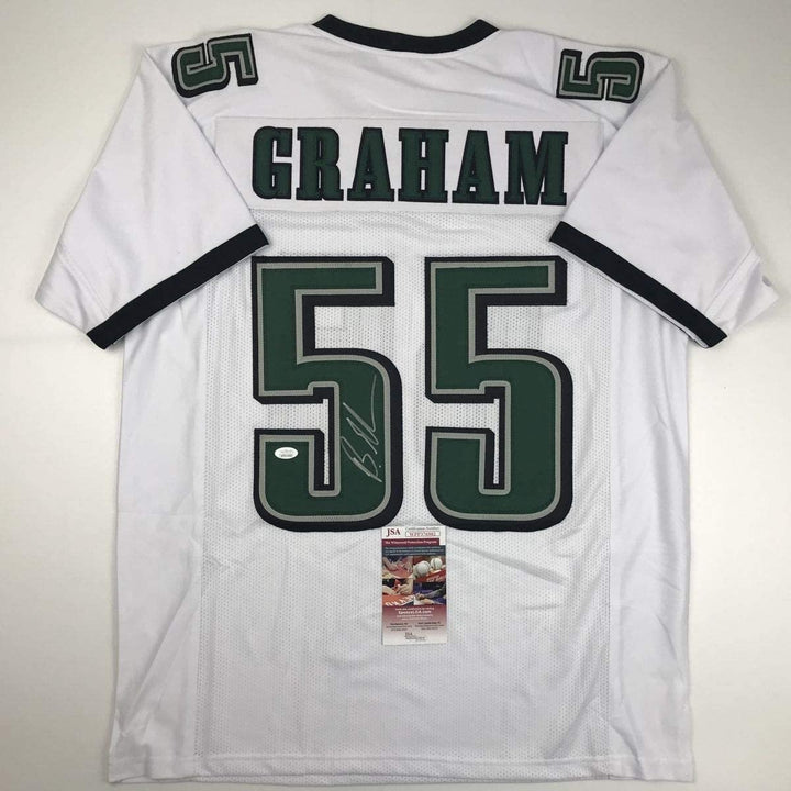 Autographed/Signed Brandon Graham Philadelphia White Jersey JSA COA