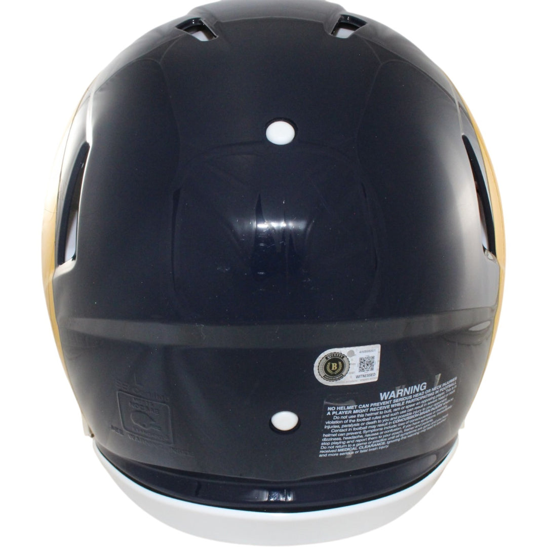 Torry Holt Autographed St Louis Rams Authentic TB Helmet Beckett Witness 56875