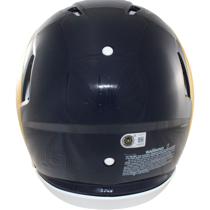 Torry Holt Autographed St Louis Rams Authentic TB Helmet Beckett Witness 56875