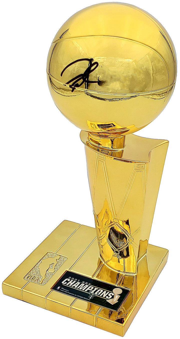 Giannis Antetokounmpo Auto Signed Fanatics Mini Trophy Milwaukee Bucks Beckett