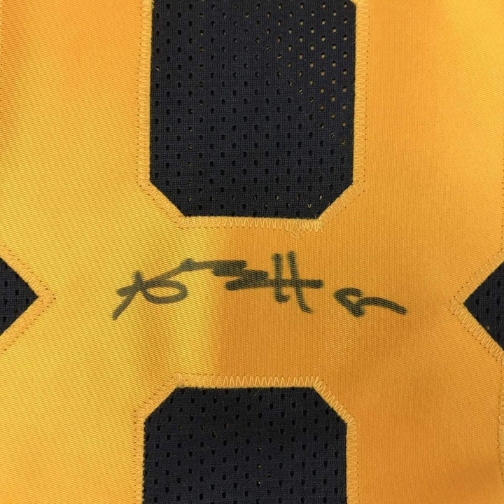 Framed Signed Antonio Brown 35x39 Steelers Color Rush Black Jersey BAS COA