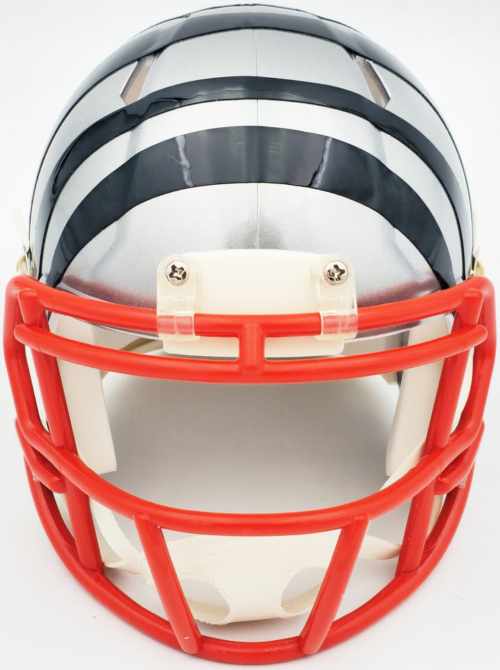 Ja'Marr Chase Signed Cincinnati Bengals Flash Gray Speed Mini Helmet Beckett Wit