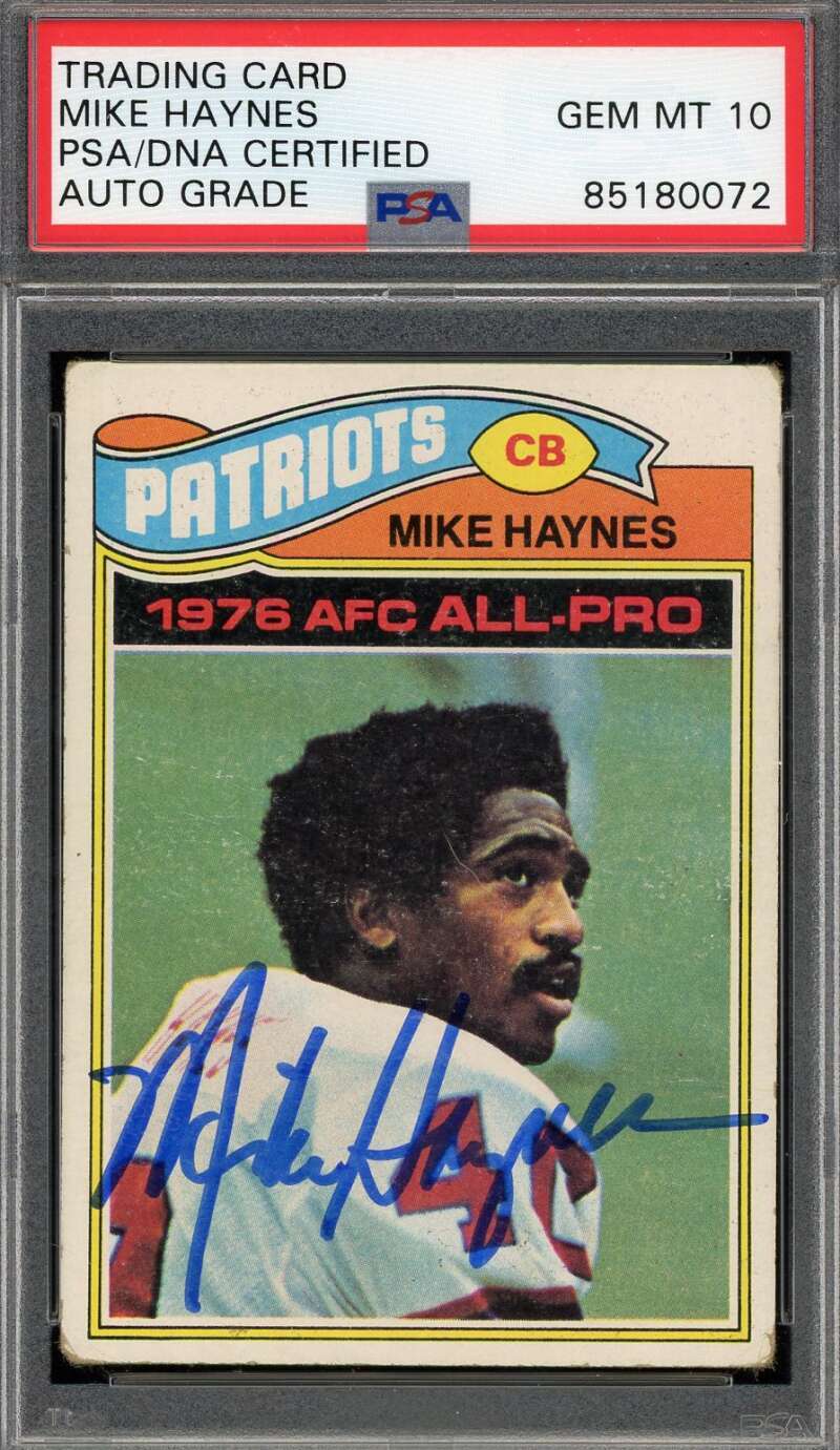 Mike Haynes Gem Mint 10 PSA DNA Signed 1977 Topps Rookie Autograph
