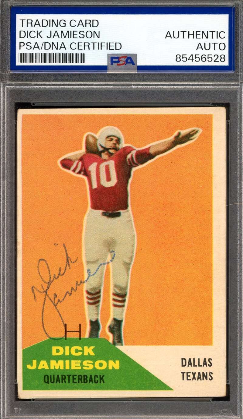 Dick Jamieson PSA DNA Vintage Signed 1960 Fleer Rookie Autograph
