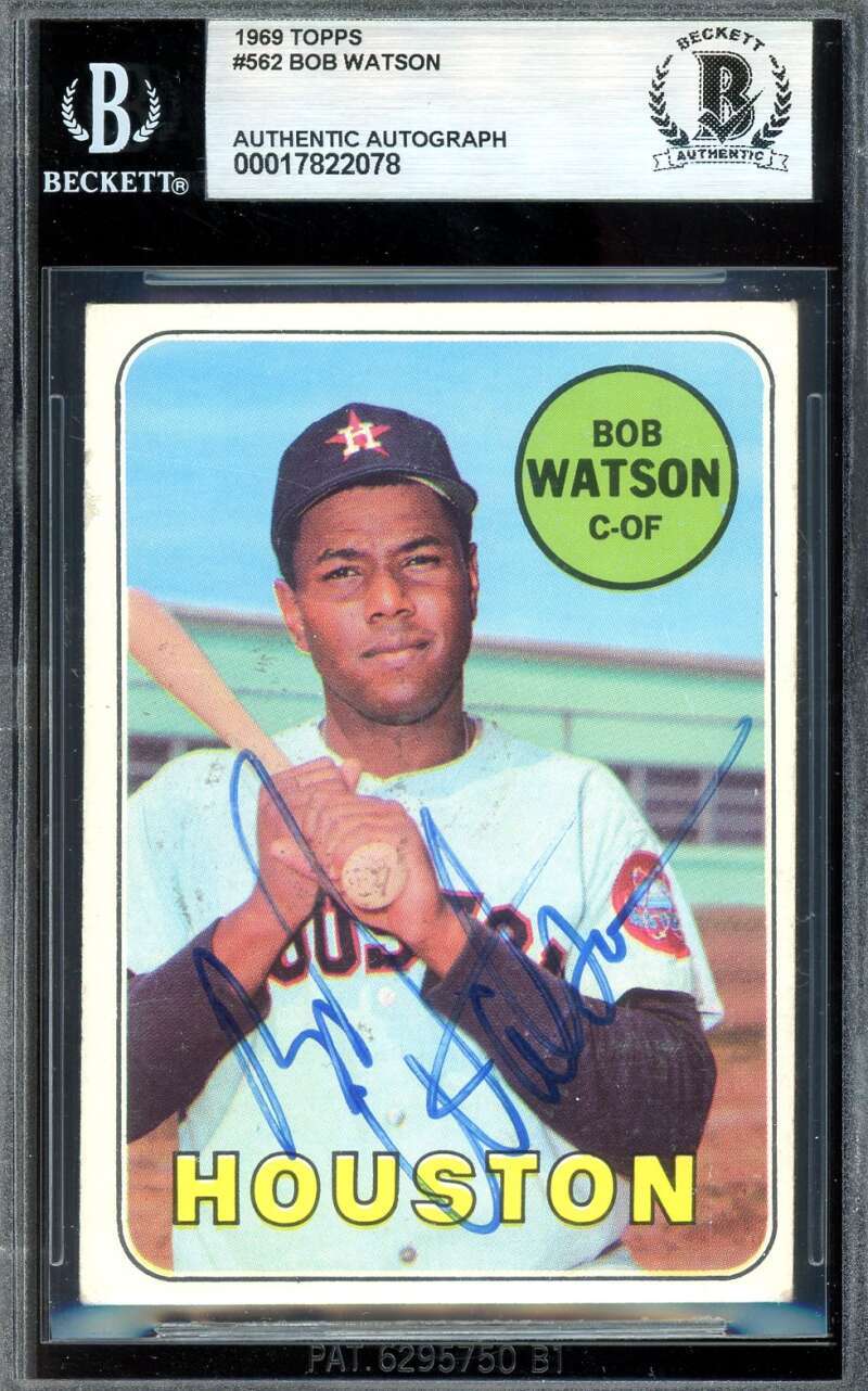 Bob Watson Beckett BAS Vintage Signed 1969 Topps Autograph