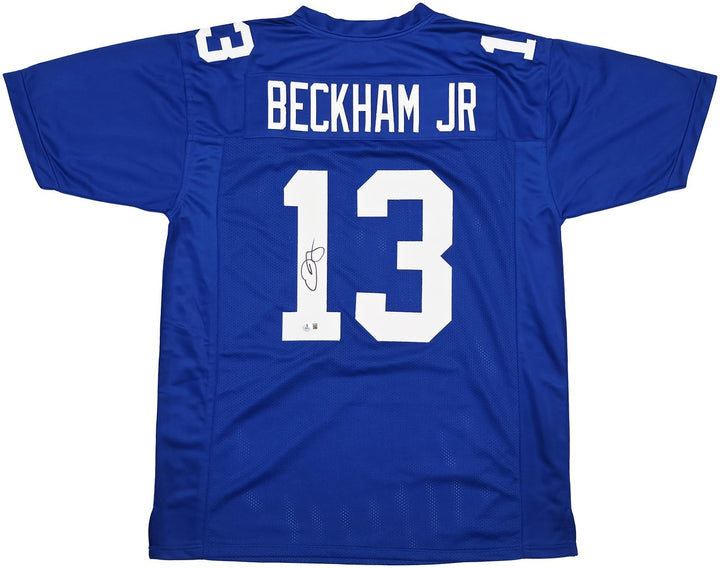 New York Giants Odell Beckham Jr. Signed Blue Jersey Beckett Wit
