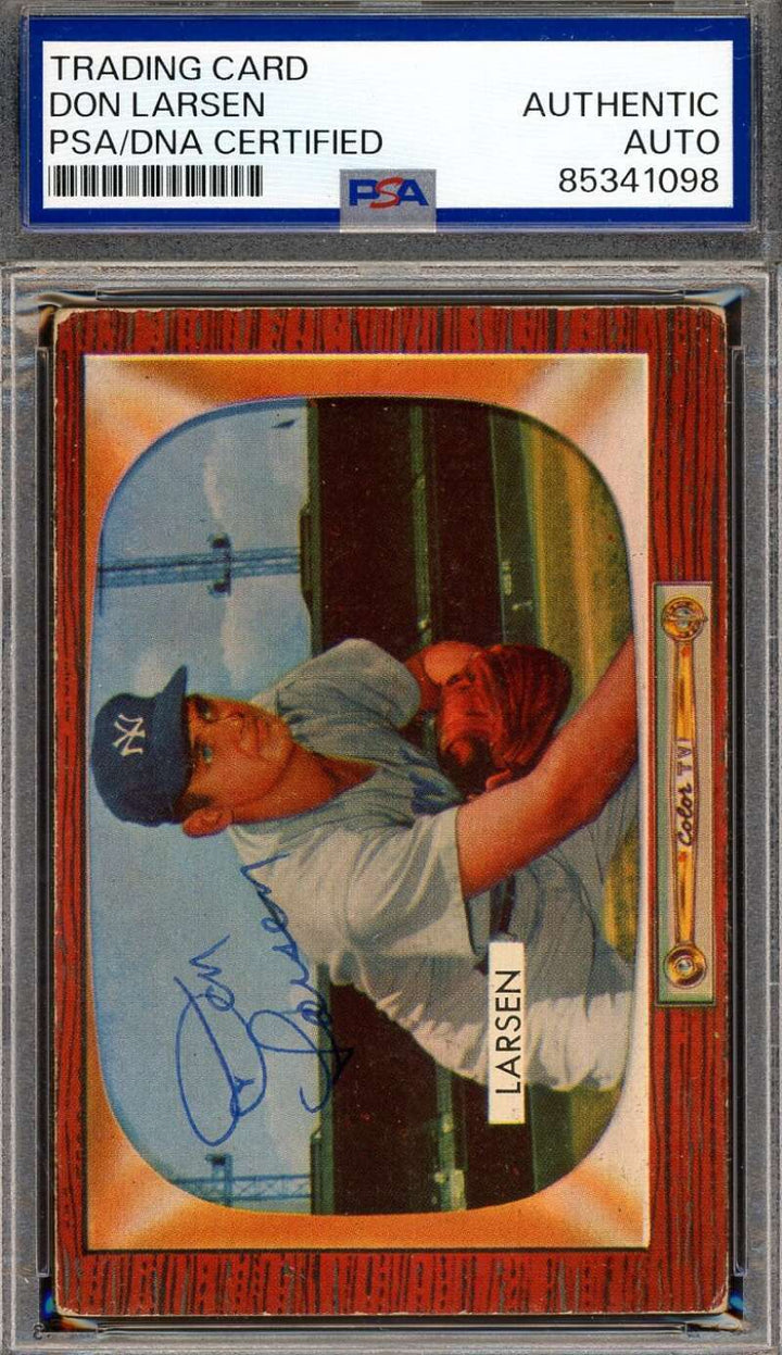 Don Larsen PSA DNA Vintage Signed 1955 Bowman Autograph