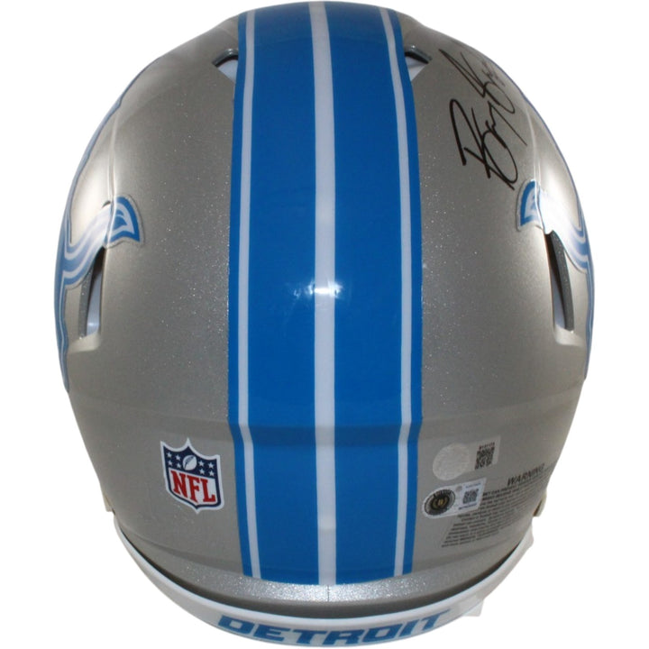 Barry Sanders Autographed Detroit Lions Authentic 22 Alt Helmet Beckett W 57145
