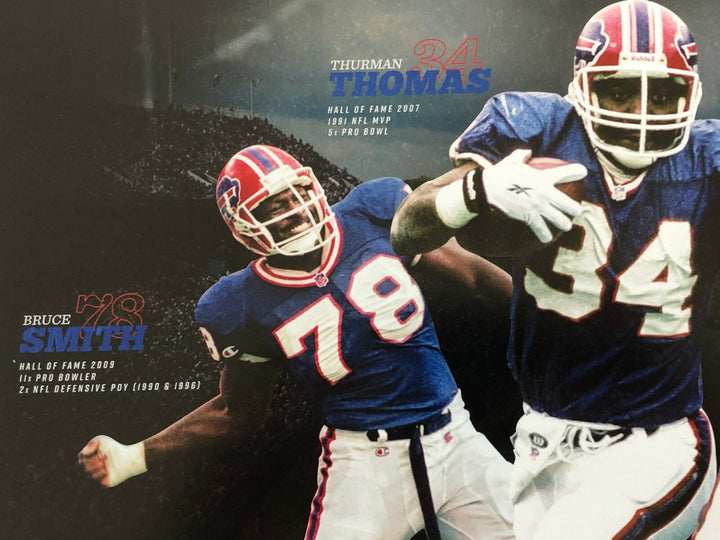 Buffalo Bills HOFers Signed 16x20 Photo #/25 JSA COA Jim Kelly Reed Smith Thomas