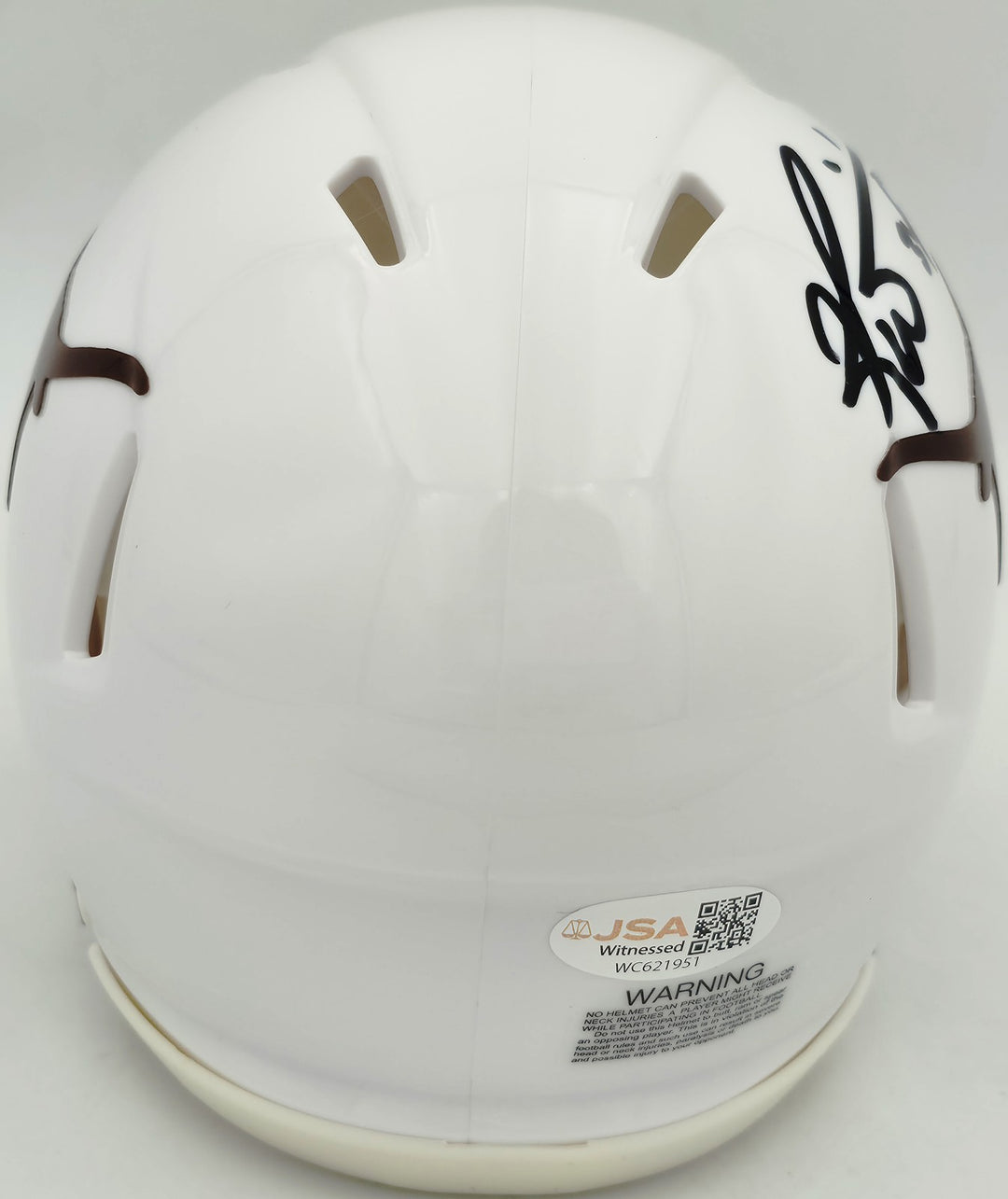 Ricky Williams Signed Texas Longhorns White Speed Mini Helmet JSA