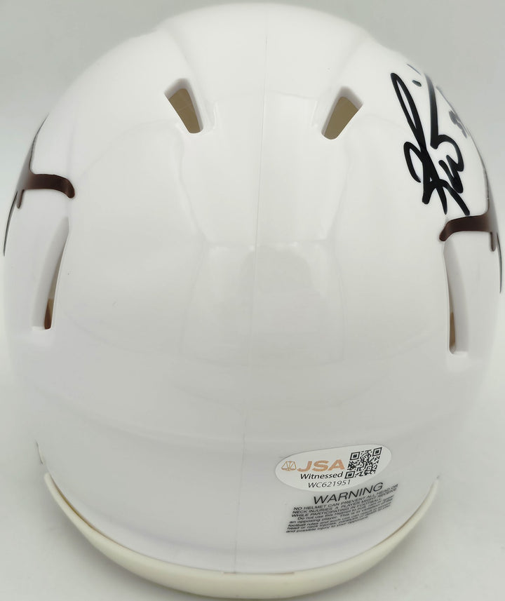 Ricky Williams Signed Texas Longhorns White Speed Mini Helmet JSA