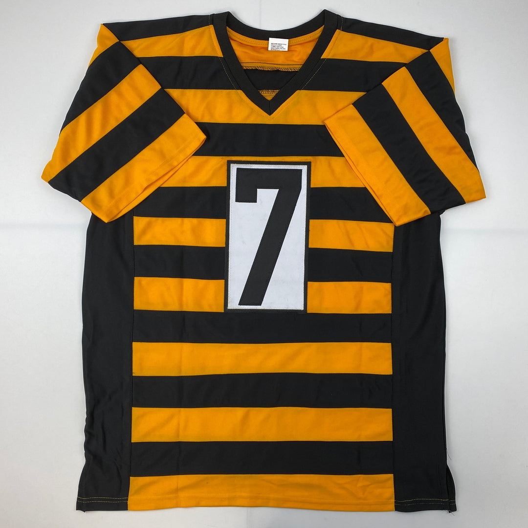 Facsimile Autographed Ben Roethlisberger Pittsburgh Bumble Bee Jersey Men's XL