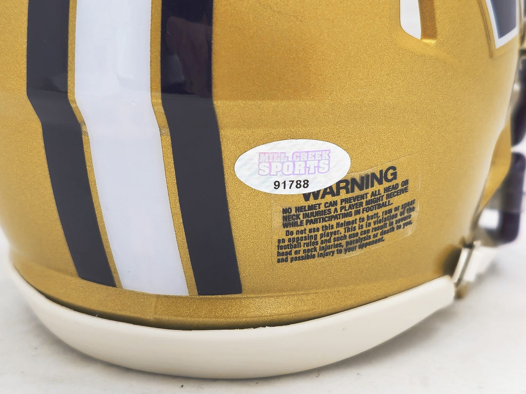 Ja'Lynn Polk Auto Signed Washington Huskies Gold Speed Mini Helmet MCS Holo