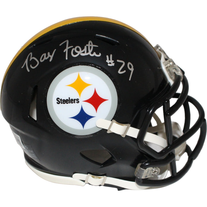 Barry Foster Signed Pittsburgh Steelers Speed Mini Helmet Beckett 42235