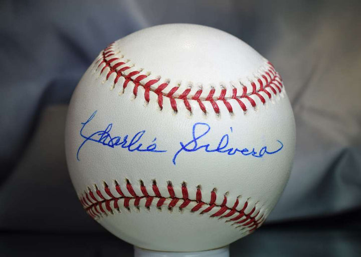 Charlie Silvera Psa/dna Signed American League Baseball  Authenticated Autograph
