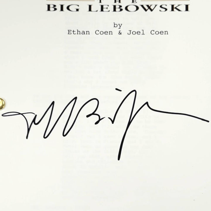 Jeff Bridges autograph signed The Big Lebowski movie script ~ Beckett BAS (B)