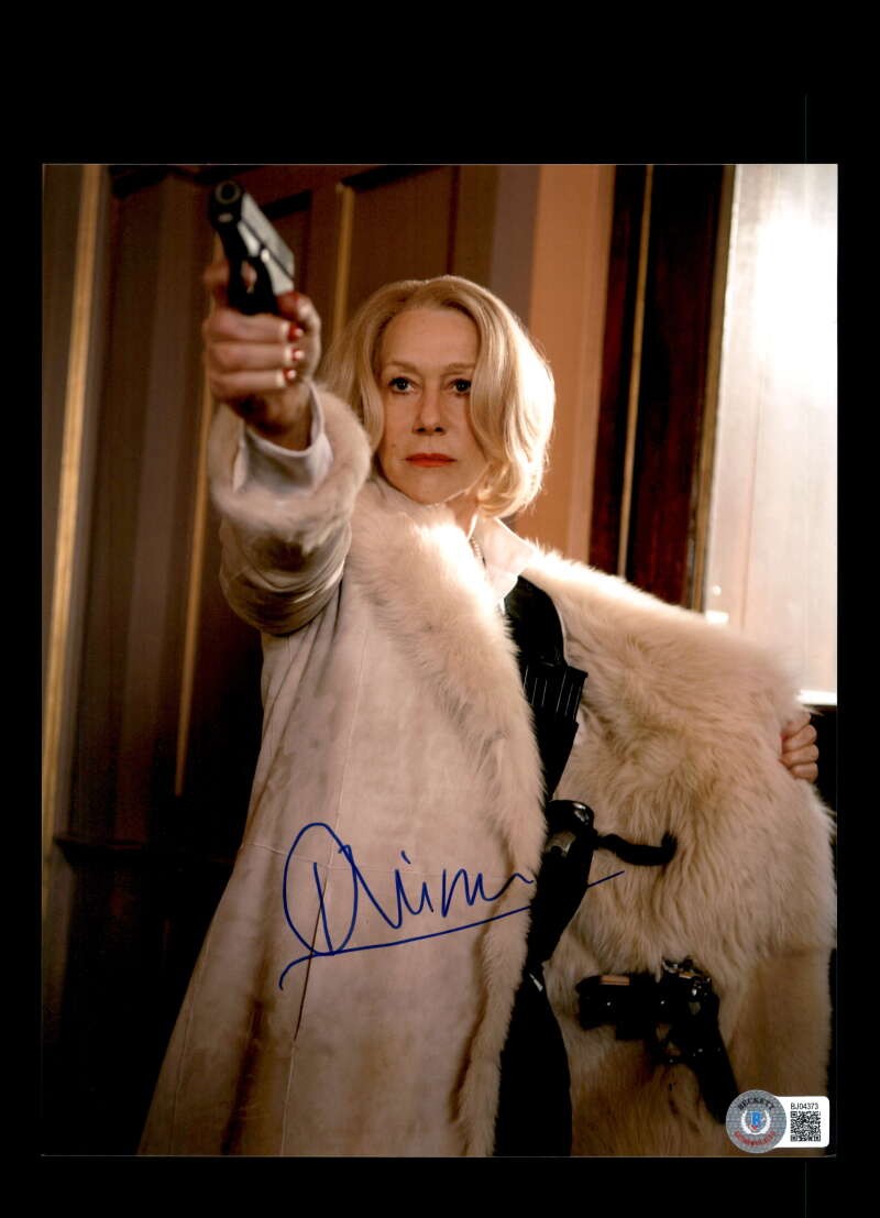 Helen Mirren Beckett BAS Signed 8x10 Photo Autograph Red