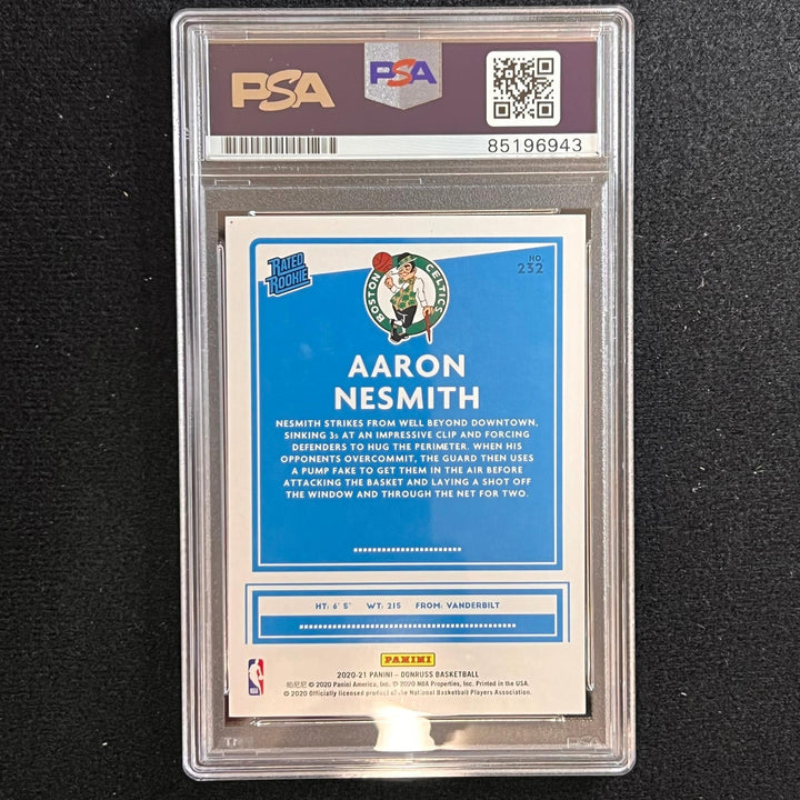 2020-21 Donruss Rated Rookie #232 Aaron Nesmith Signed Card AUTO PSA Slabbed RC