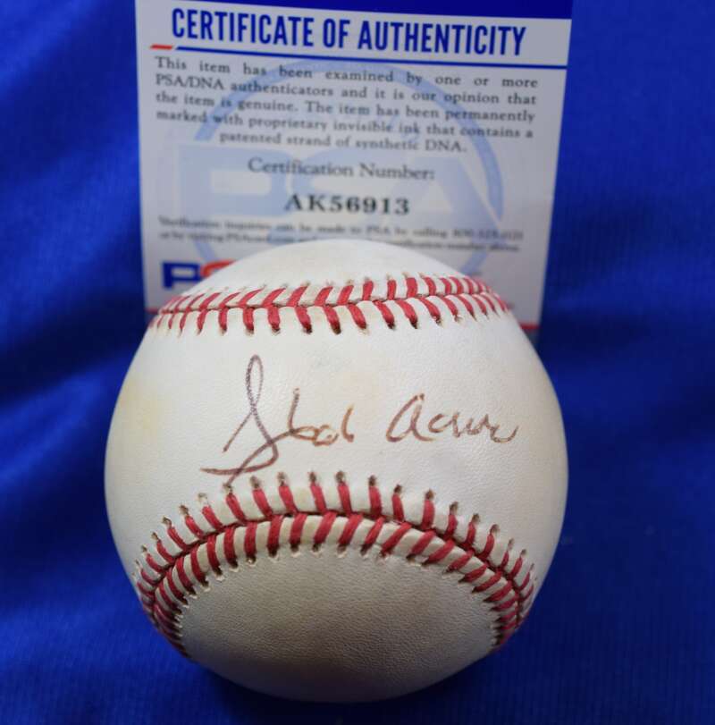 Hank Aaron PSA DNA Coa Autograph National League ONL Signed Baseball 5