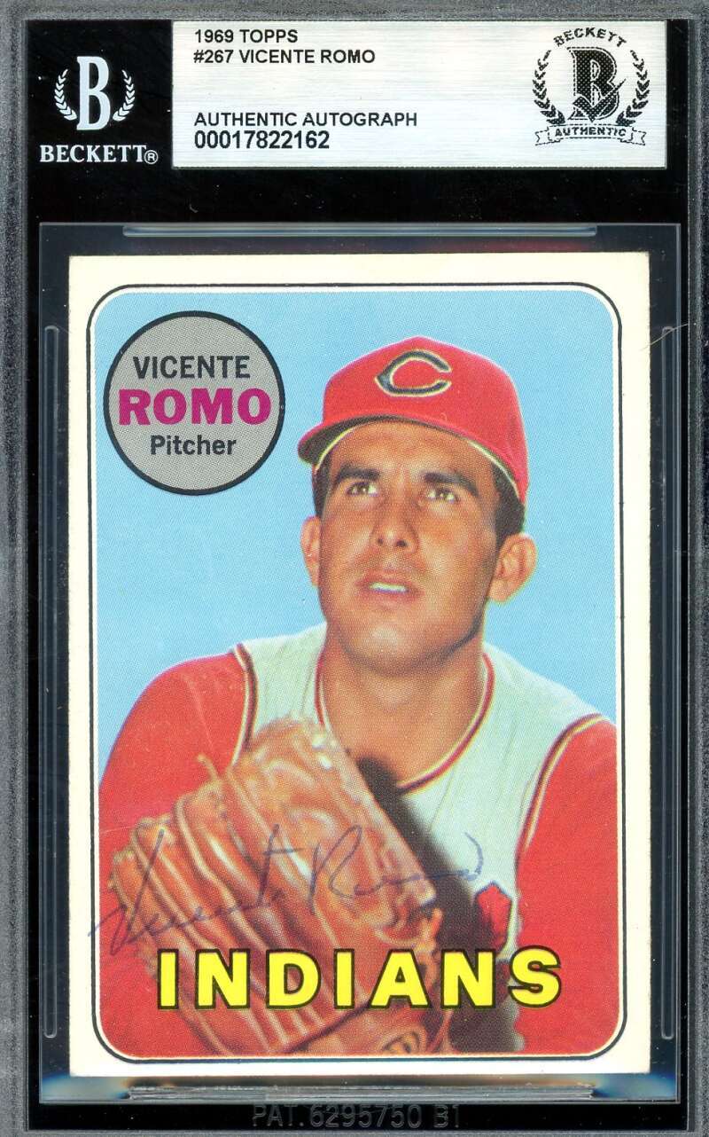 Vicente Romo Beckett BAS Vintage Signed 1969 Topps Autograph