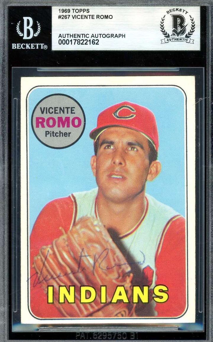Vicente Romo Beckett BAS Vintage Signed 1969 Topps Autograph