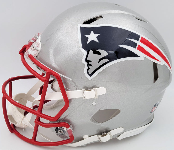 Tom Brady Signed Patriots Silver Full Size Authentic Speed Helmet Fanatics Holo