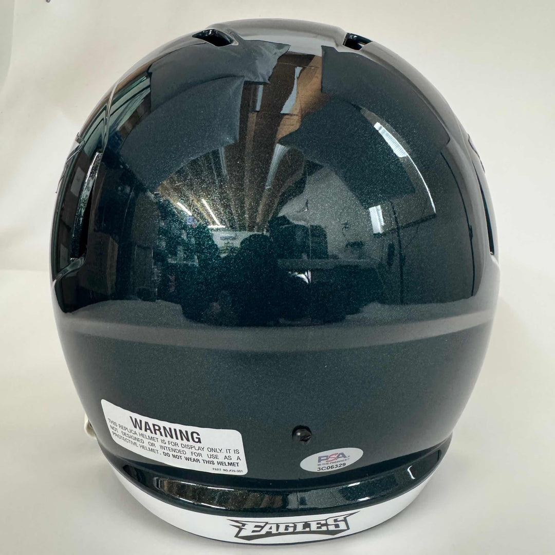 Autographed/Signed JASON KELCE Philadelphia Eagles Full Size F/S Helmet PSA COA