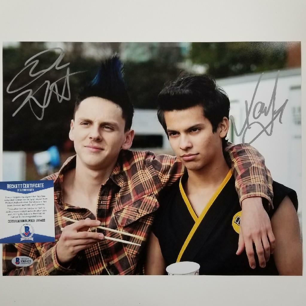 Xolo Mariduena & Jacob Bertrand signed Cobra Kai 11x14 Photo ~ Beckett BAS COA