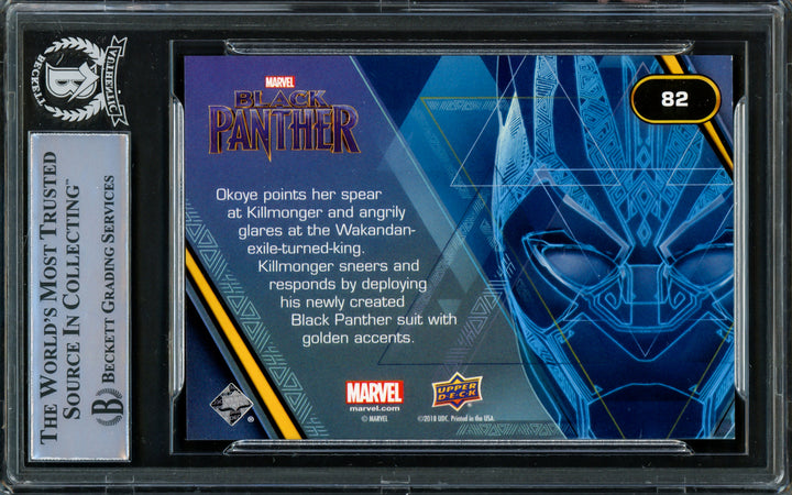 Michael B. Jordan Autographed 2018 UD Black Panther Card Marvel Beckett