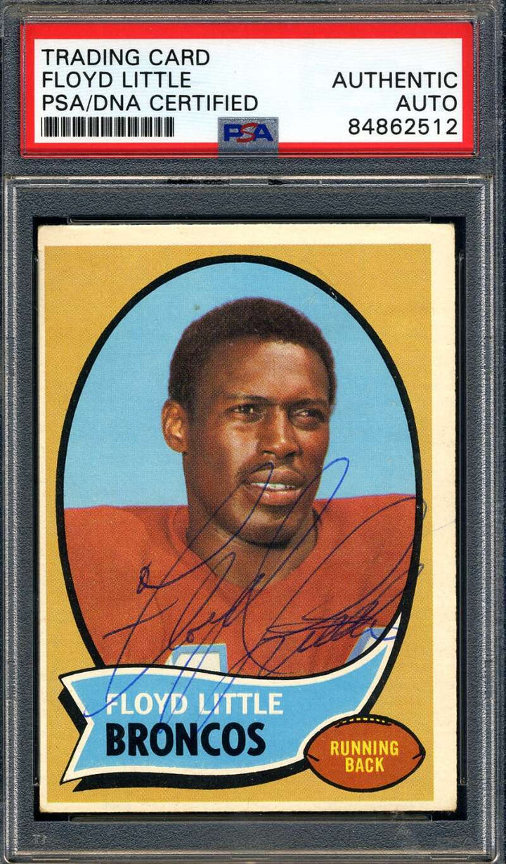 Floyd Little PSA DNA Signed 1970 Topps Autograph