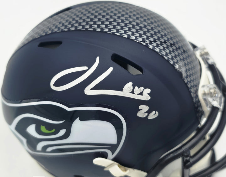 Julian Love Signed Seattle Seahawks Blue Speed Mini Helmet MCS Holo
