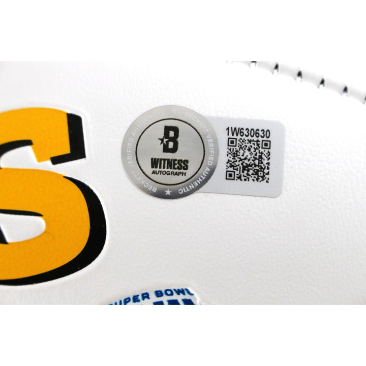 Jack Sawyer Autographed Pittsburgh Steelers Logo Football Beckett Witness 51658
