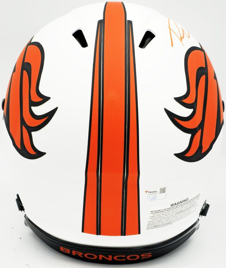 Russell Wilson Auto Broncos Lunar Eclipse White Full Size Auth Helmet Fanatics