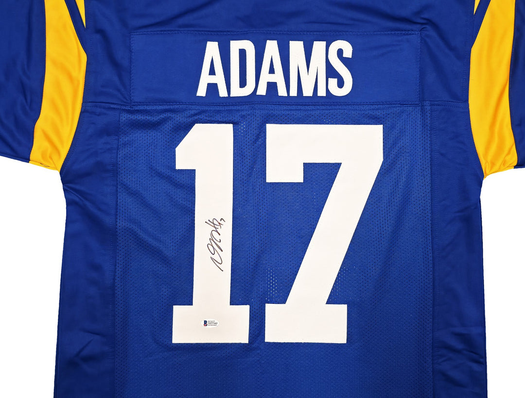 Los Angeles Rams Davante Adams Signed Blue Jersey Beckett Witness