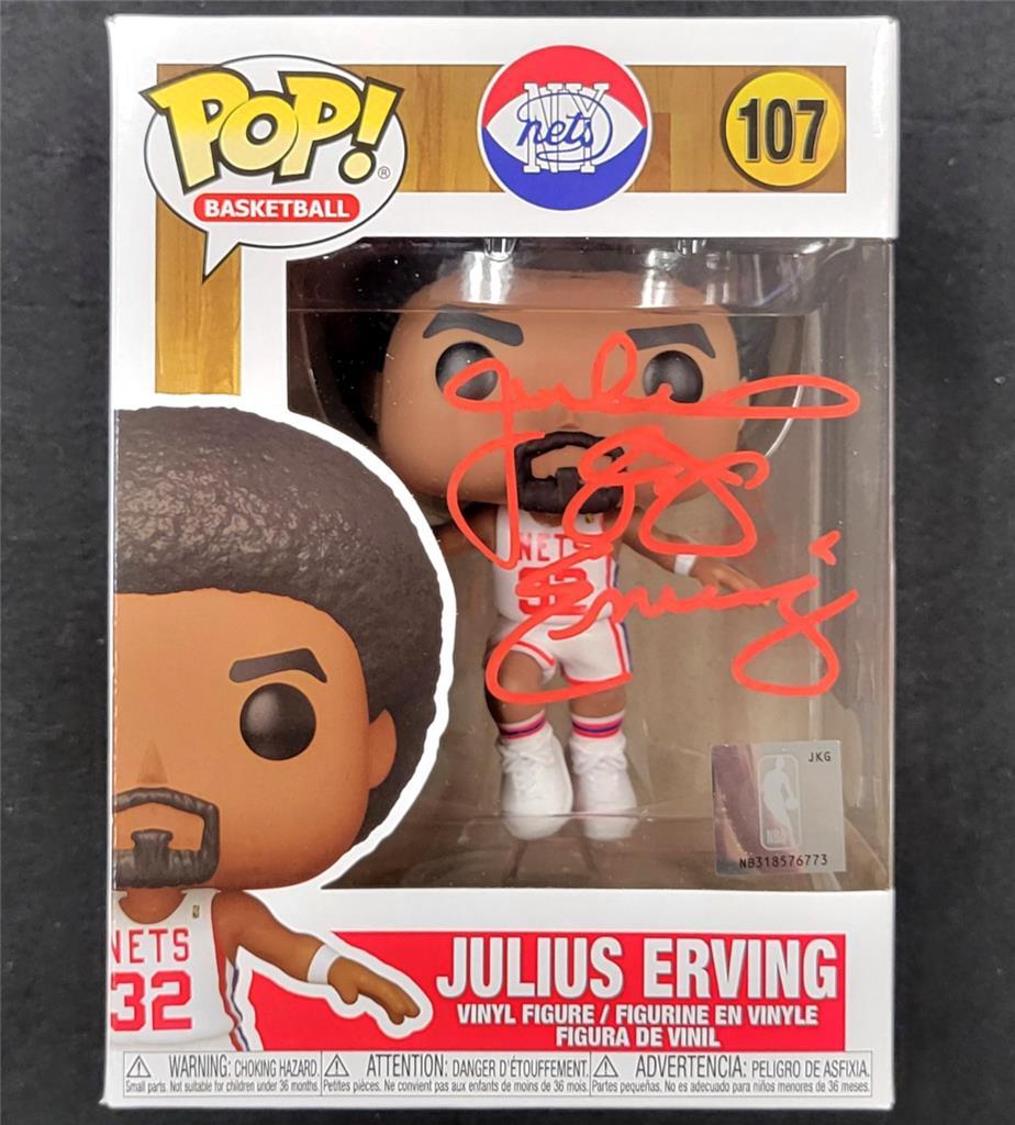 Julius Erving "Dr. J" signed New York Nets Funko Pop! autograph ~ Beckett BAS