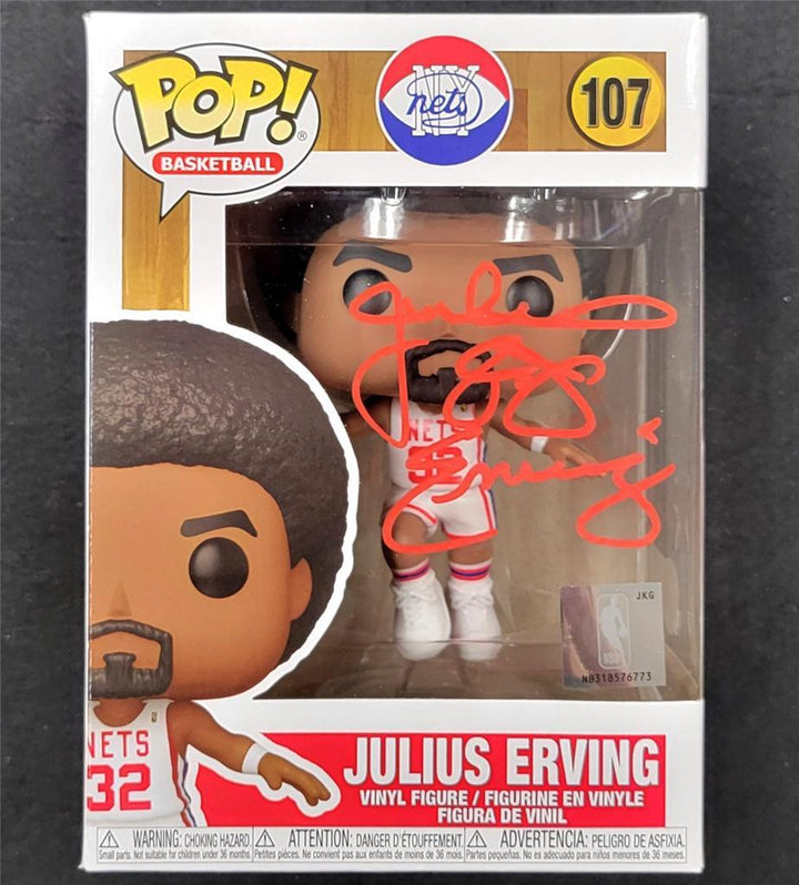 Julius Erving "Dr. J" signed New York Nets Funko Pop! autograph ~ Beckett BAS