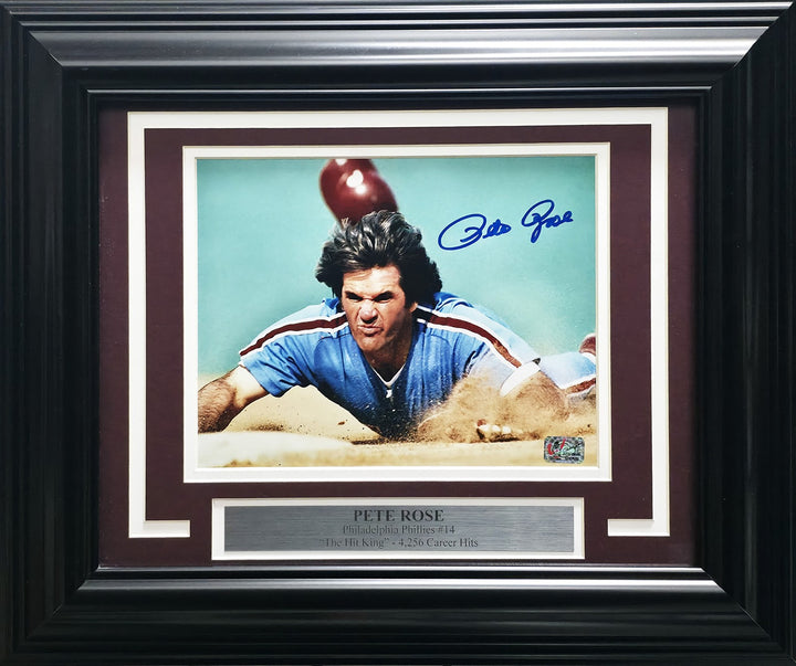 Pete Rose Signed Framed 8x10 Photo Cincinnati Reds PR Holo