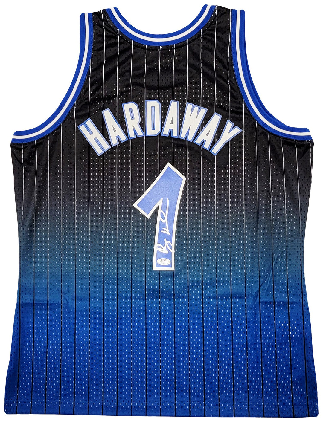 Magic Penny Hardaway Auto Black Blue M & N Fadeaway 94 Swingman Jersey L PSA/DNA