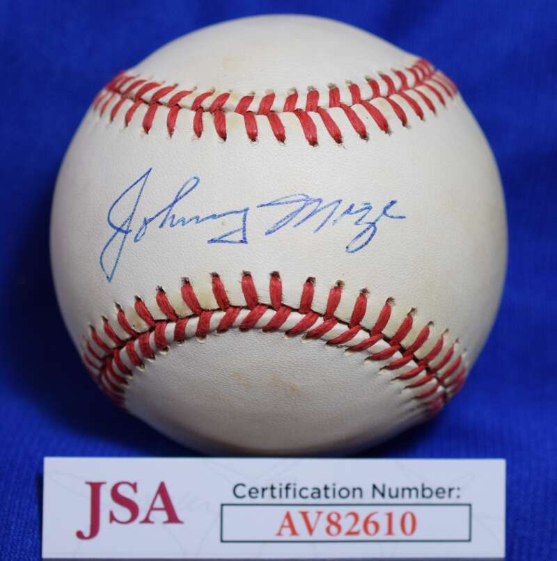 Johnny Mize JSA COA Autograph American League Signed Baseball