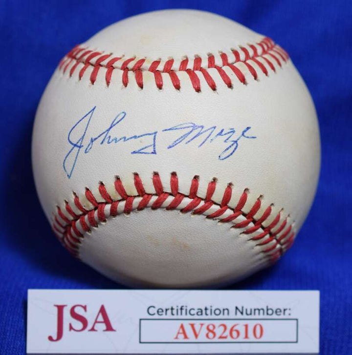 Johnny Mize JSA COA Autograph American League Signed Baseball
