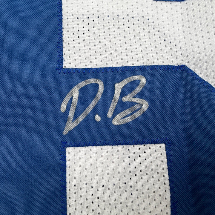 Autographed/Signed Daron Bland Dallas White Football Jersey JSA COA