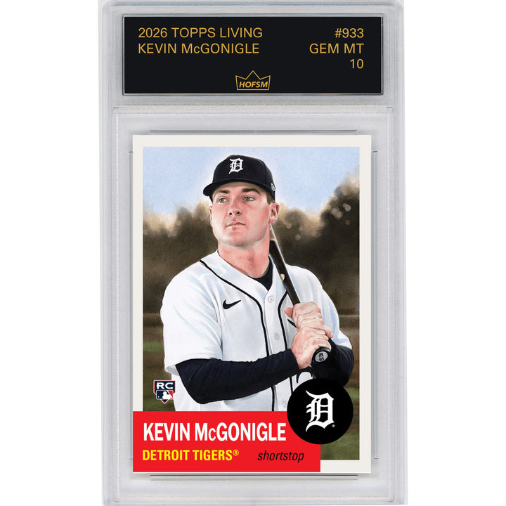 Graded 2026 Topps Living Kevin McGonigle #933 Rookie Baseball Card HOFSM 10