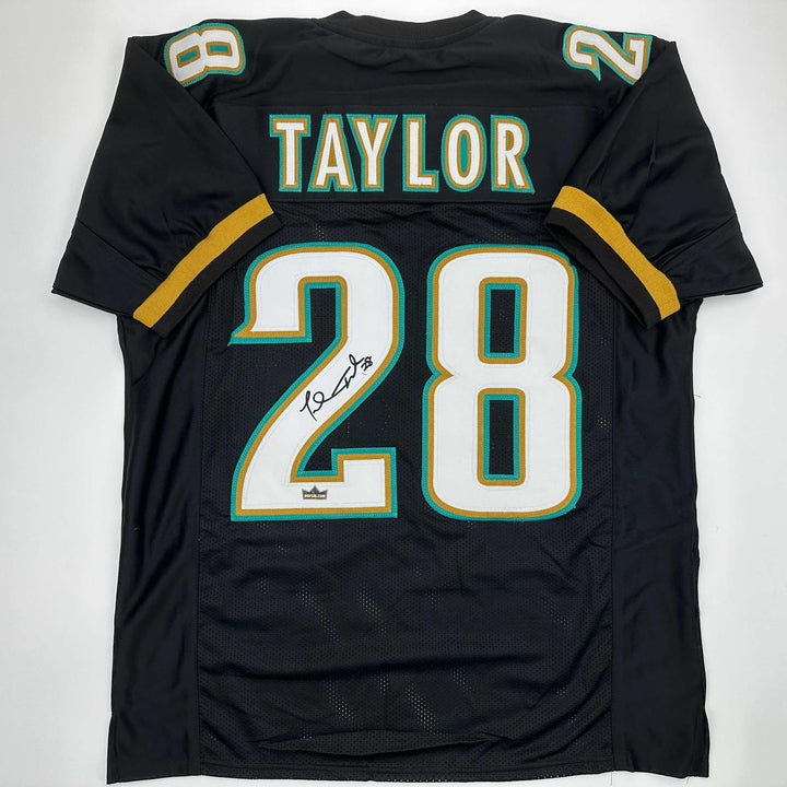 Facsimile Autographed Fred Taylor Jacksonville Black Reprint Jersey Size Mens XL