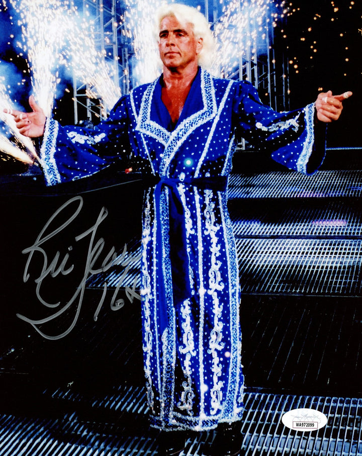 Ric Flair Autographed Signed 8x10 Photo WWE "16x" JSA