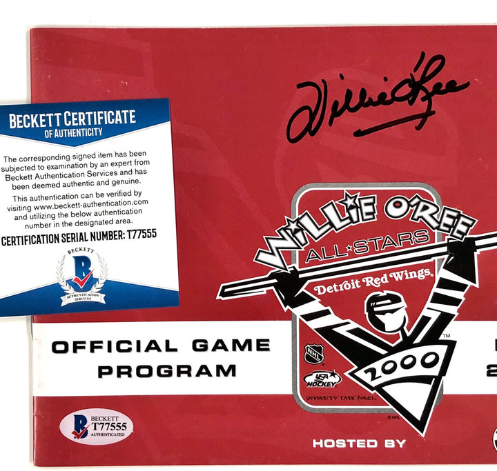Willie O'Ree autograph signed Detroit 2000 All Star Game program BAS COA Beckett