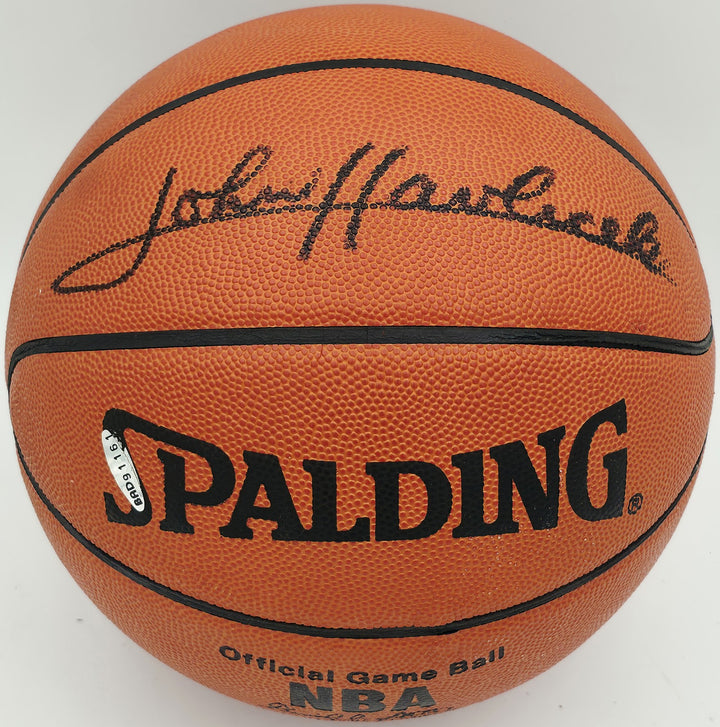 John Havlicek Auto Spalding NBA Leather Game Basketball Celtics UDA Holo Beckett