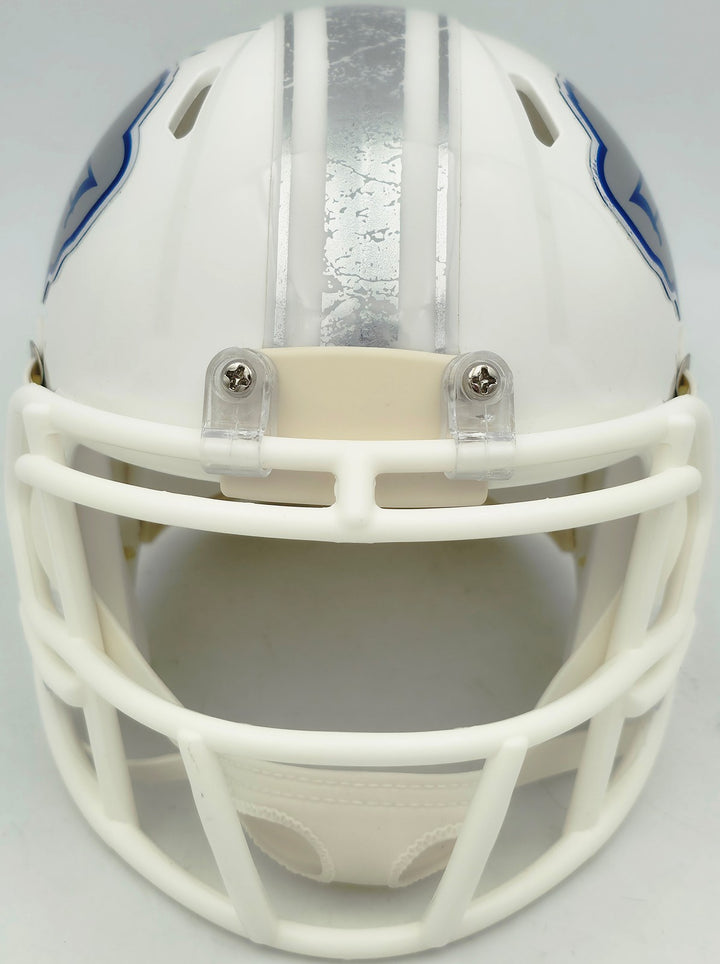 Bruce Smith Signed Buffalo Bills White Rivalries Speed Mini Helmet Beckett Wit