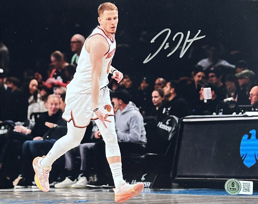 Donte Divincenzo Signed 8x10 Framed Photo Knicks 3 Point Celebration Auto BAS