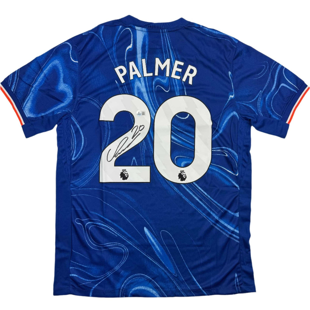 Autographed/Signed Cole Palmer Chelsea FC Blue Futbol Jersey Beckett COA