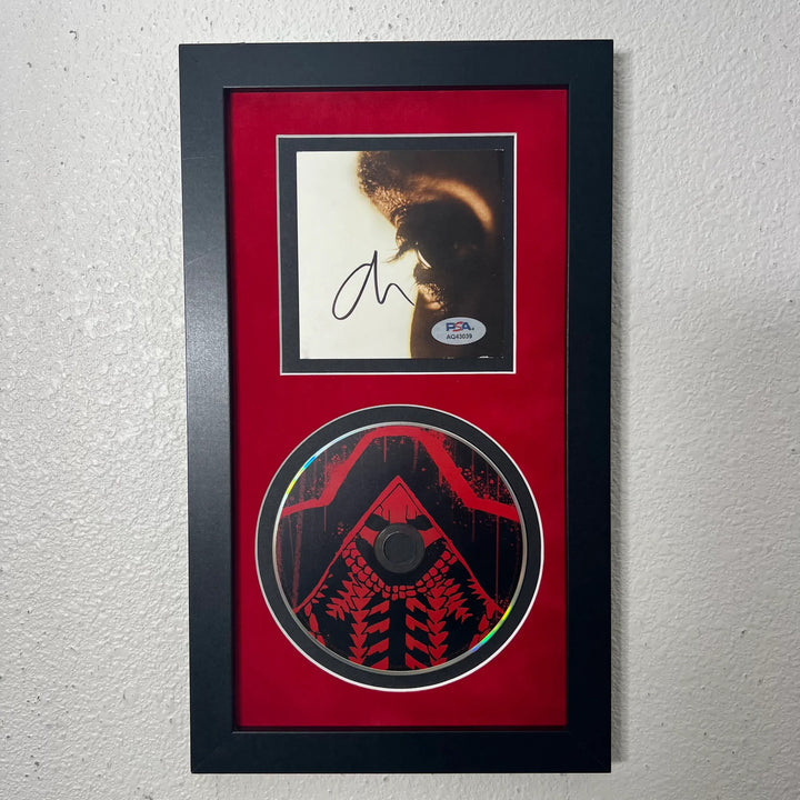 The Weeknd Signed CD Cover Framed PSA/DNA Autographed Hurry up Tomorrow